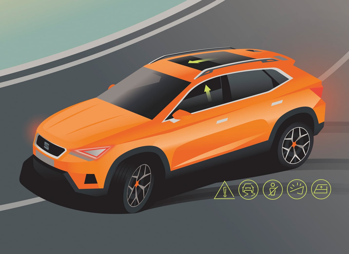 SEAT Ateca SUV Pre-Crash-Assistent