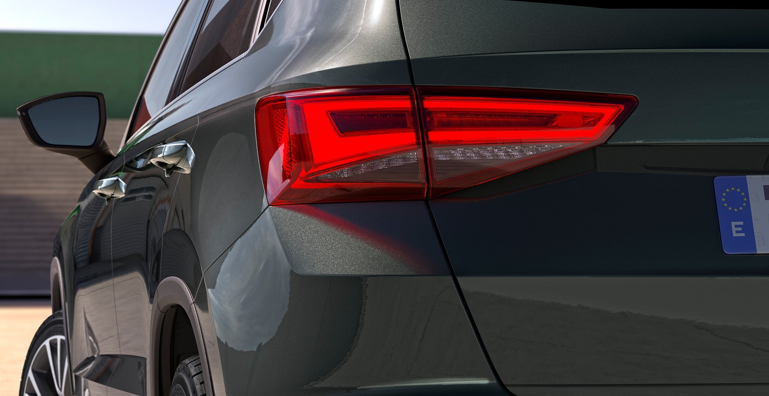 SEAT Ateca SUV detailed view of exterior full led rear lights