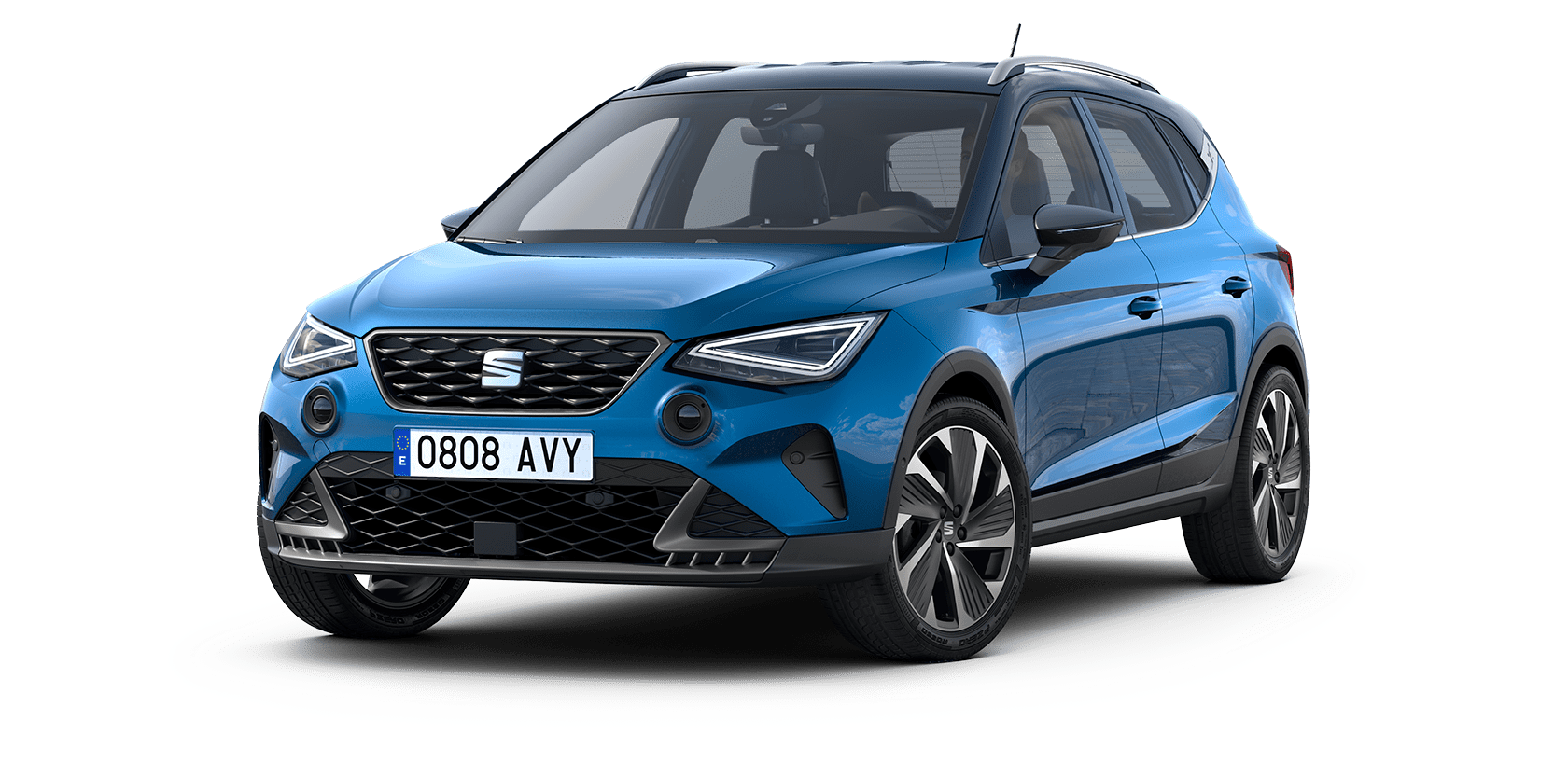 SEAT Arona FR Sapphire Blue colour with performance machined alloy wheels